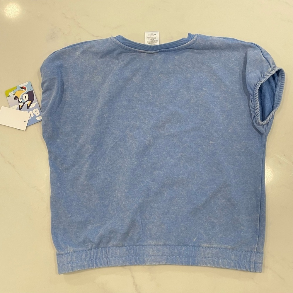 Bluey Australia Girls Embroidered Short Sleeve Graphic Top Size XL 14/16 - Picture 3 of 6